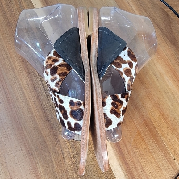 Trask Sandi Leopard Print Calf Hair Leather Size 8 - Picture 9 of 17